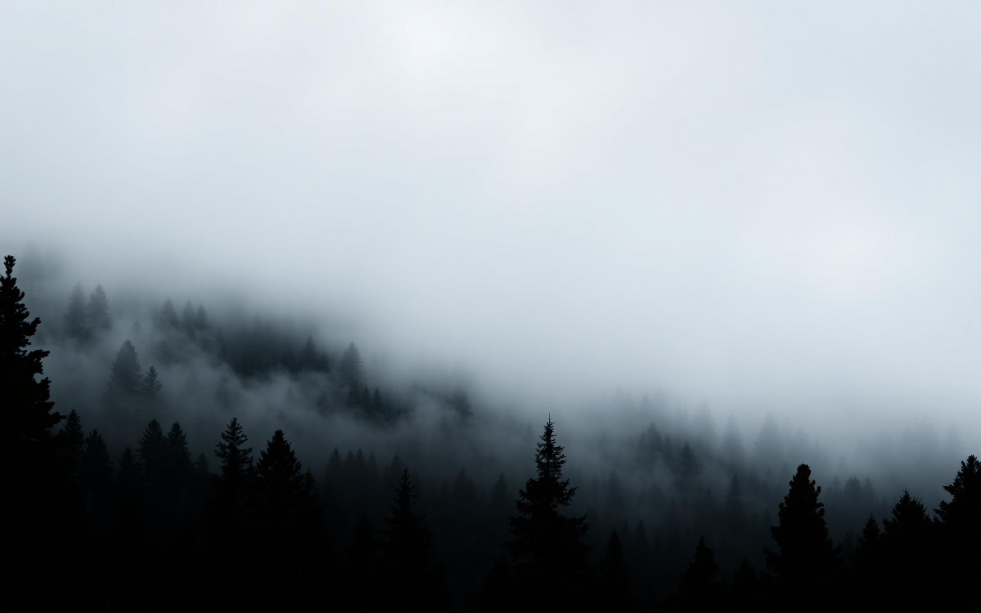 Misty mountain forest